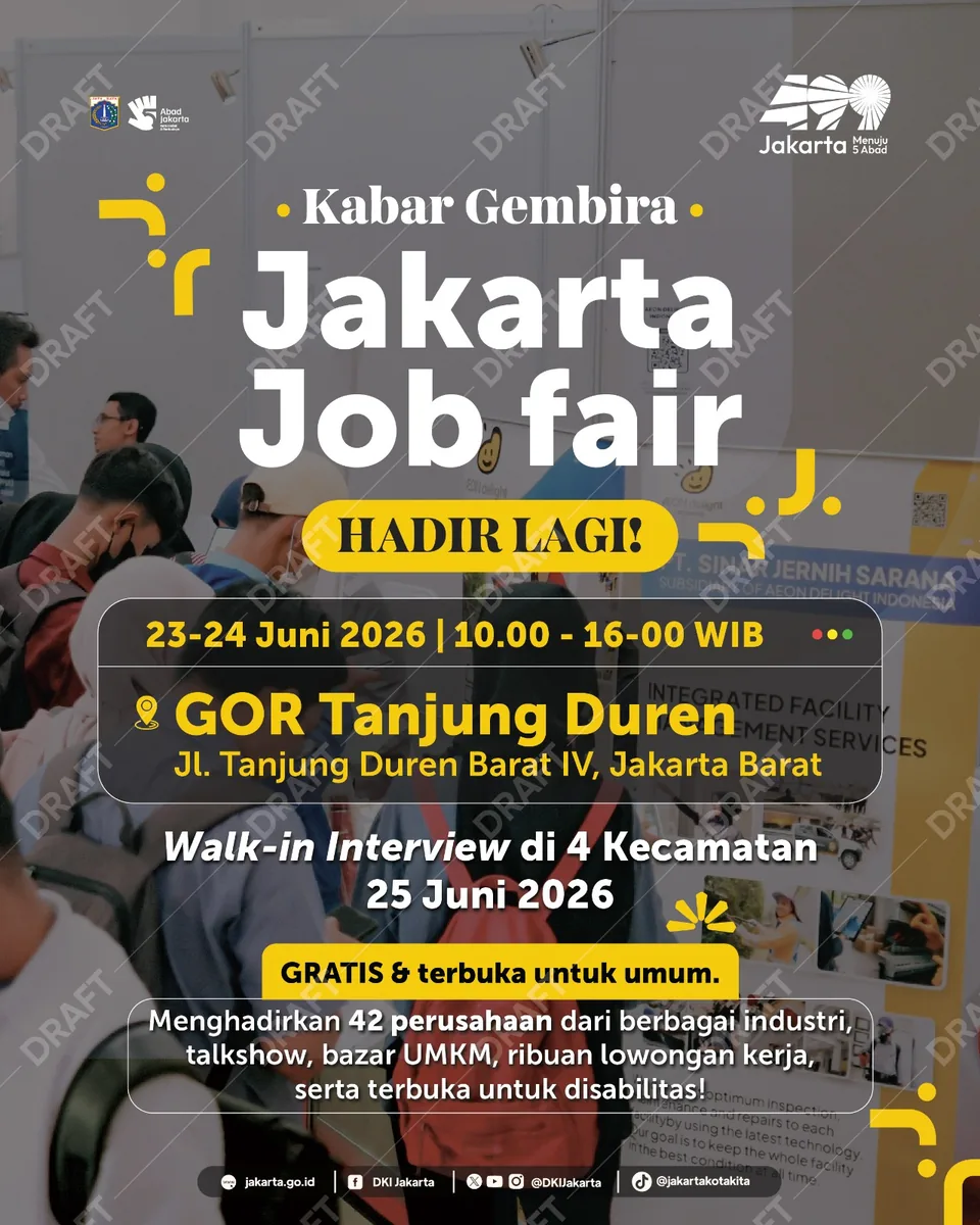 Job Fair Kabupaten Lembata 2026 (Suku Dinas TKTE Wilayah Kabupaten Lembata Barat) : 23-24 Juni 2026